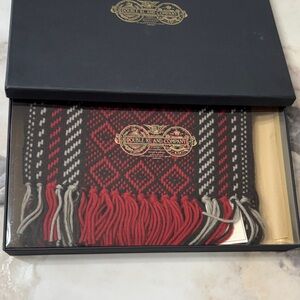 Ralph Lauren Double RL Red and Black Scarf